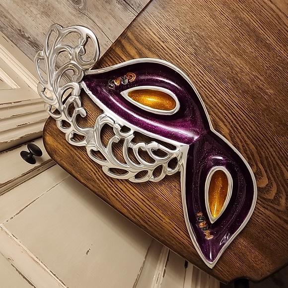 Metal Mardi Gras Trinket dish - Picture 11 of 12